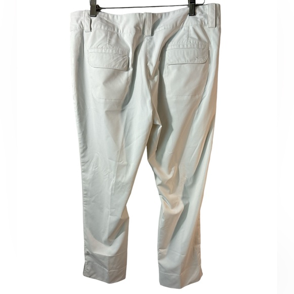 Nike GOLF Women’s Dri-Fit White Golf Pants. size 12. zippered side pkts. EUC - Picture 2 of 10
